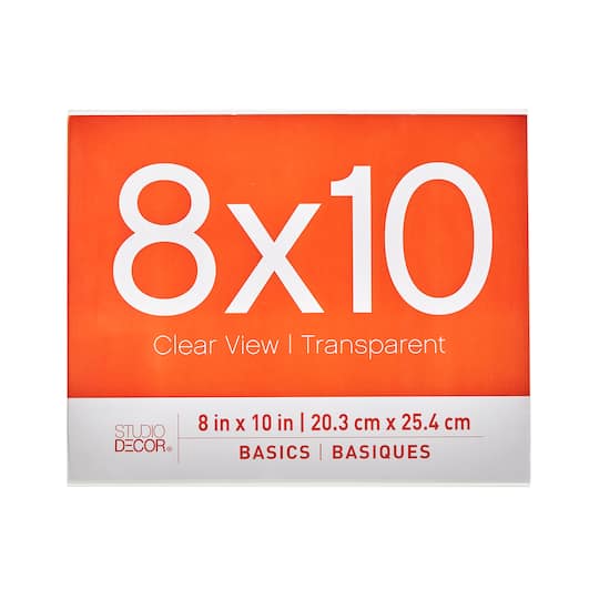 Studio Decor; 12 Pack: Acrylic Bent Horizontal 8" x 10" Frame, Basics by Studio Décor®; Category:Tabletop Frames; Image:1